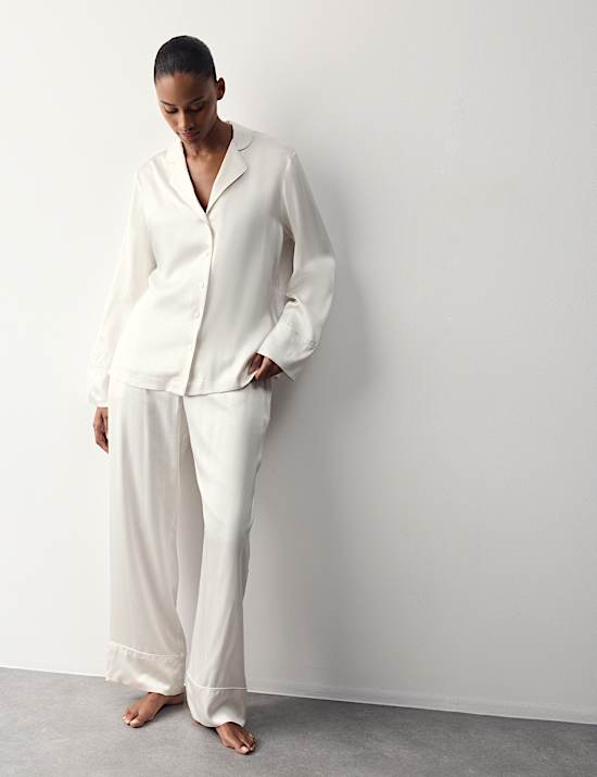 Premium Satin Revere Pyjama Top