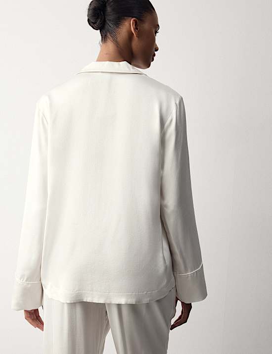 Premium Satin Revere Pyjama Top