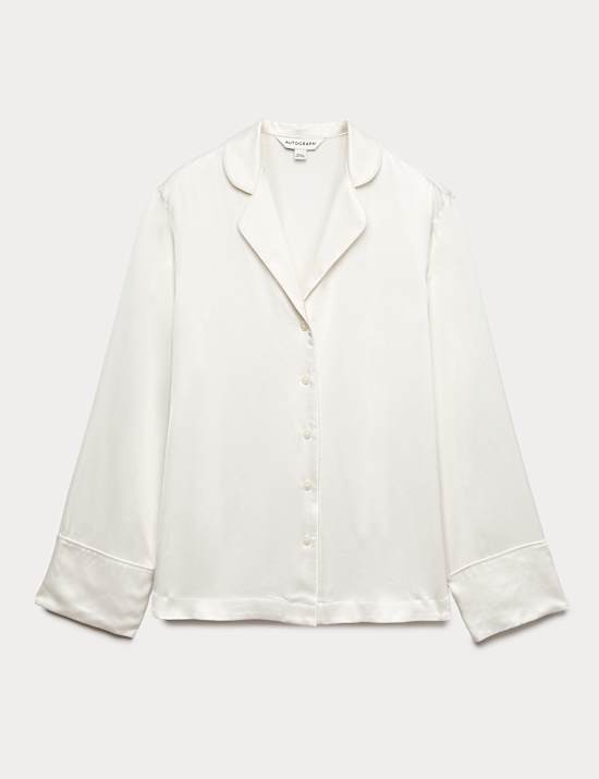 Premium Satin Revere Pyjama Top