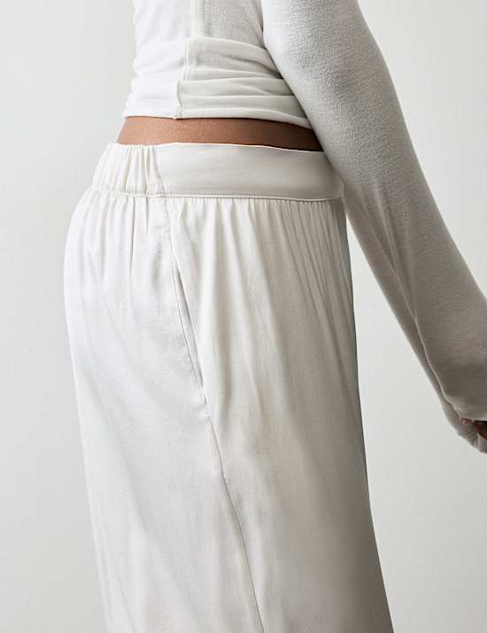 Premium Satin Wide Leg Pyjama Bottoms