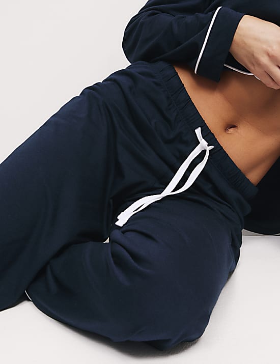 Ensemble pyjama en coton et modal à revers