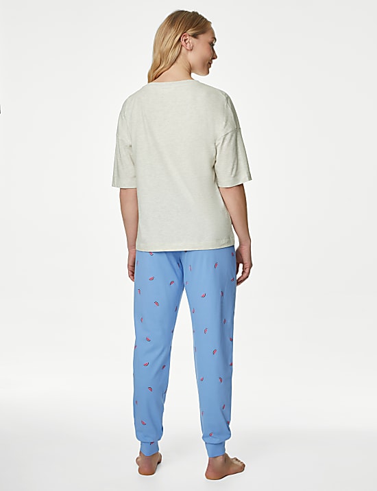 Cotton Rich Watermelon Print Pyjama Set