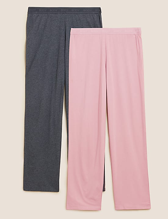 2pk Cotton Modal Cool Comfort&trade; Pyjama Bottoms
