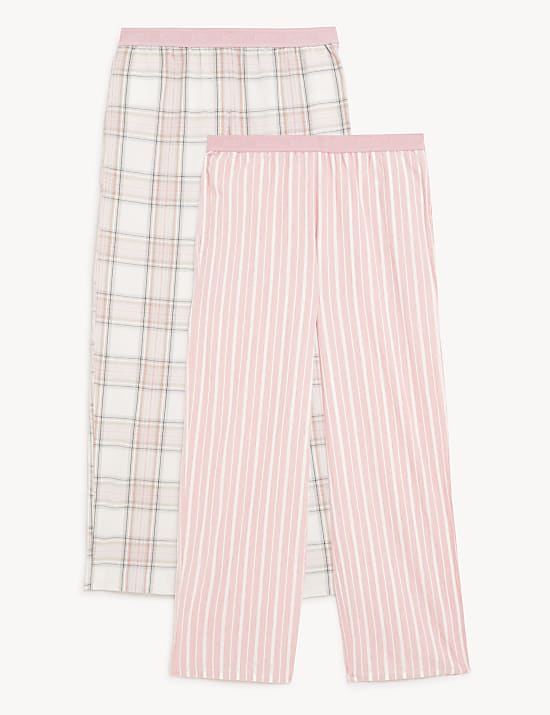 2pk Cotton Pyjama bottoms