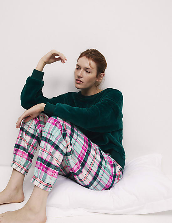 Βαμβακερό καρό παντελόνι πιτζάμας