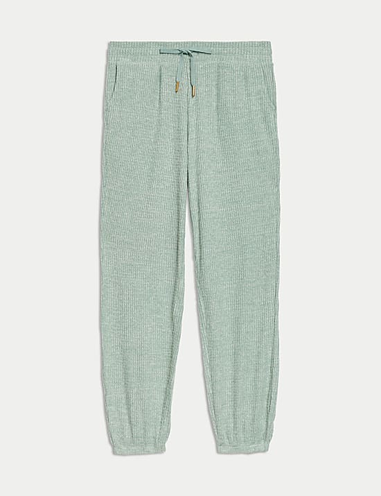 Zachte vrijetijdsjoggingbroek met boordjes