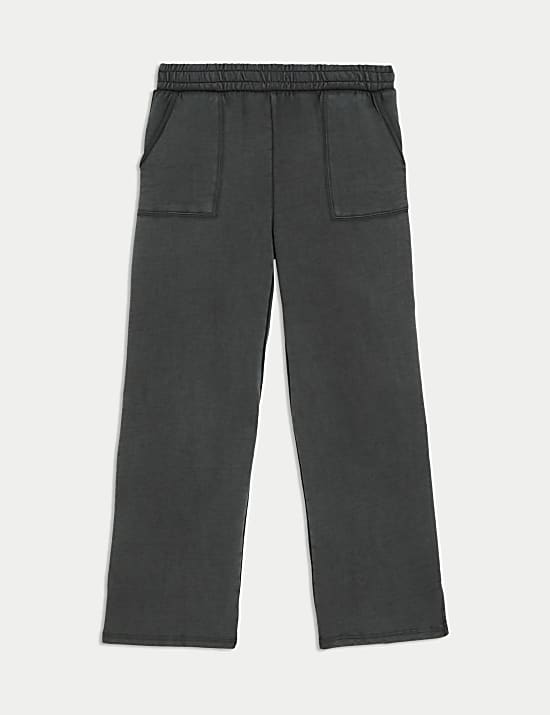 Pantalones deportivos 100% algodón de pata ancha