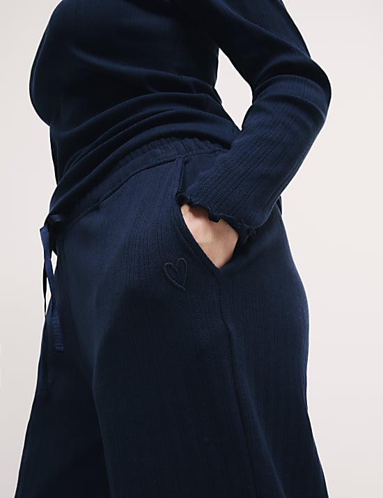 Pantalon confortable en coton &agrave; motif c&ocirc;tel&eacute;