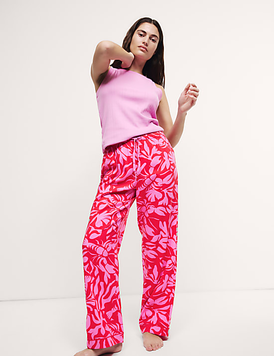 Cotton Blend Lobster Print Pyjama Bottoms