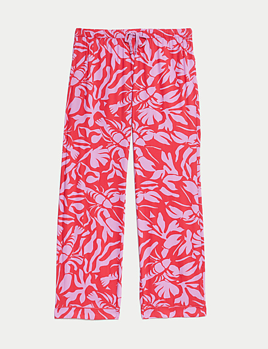 Cotton Blend Lobster Print Pyjama Bottoms