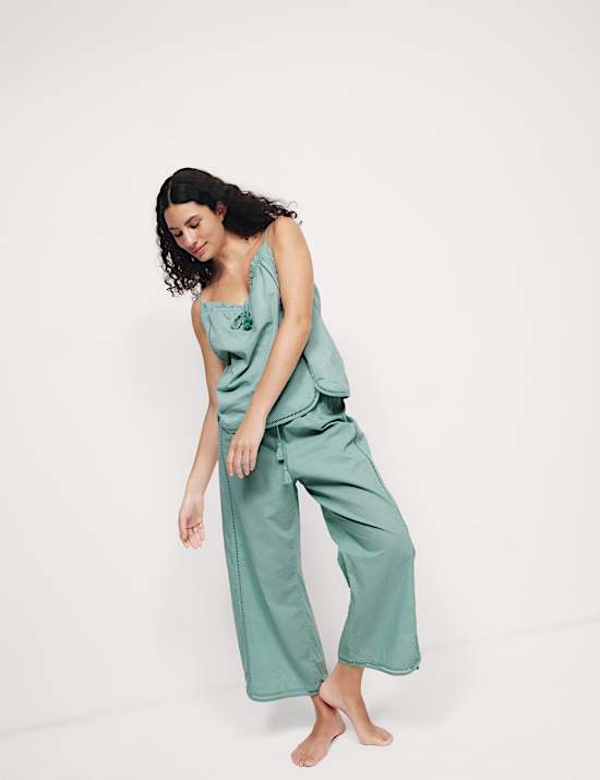 Pantalón de pijama pesquero Dobby 100 % algodón