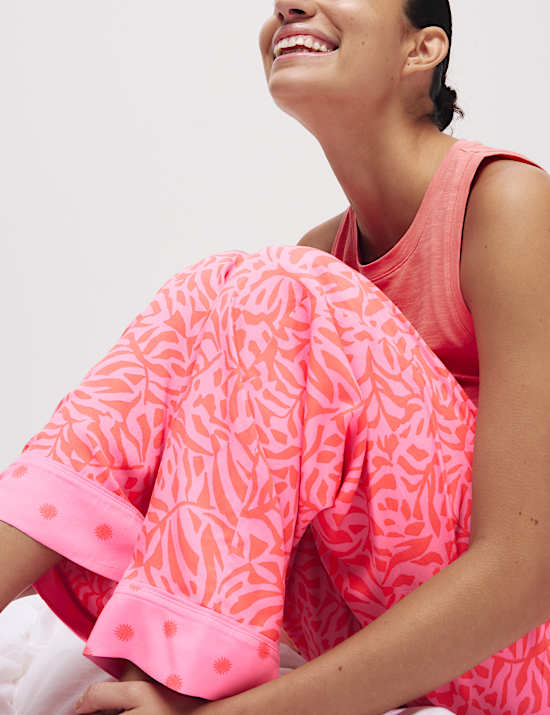 מכנסי פיג'מה עם הדפס