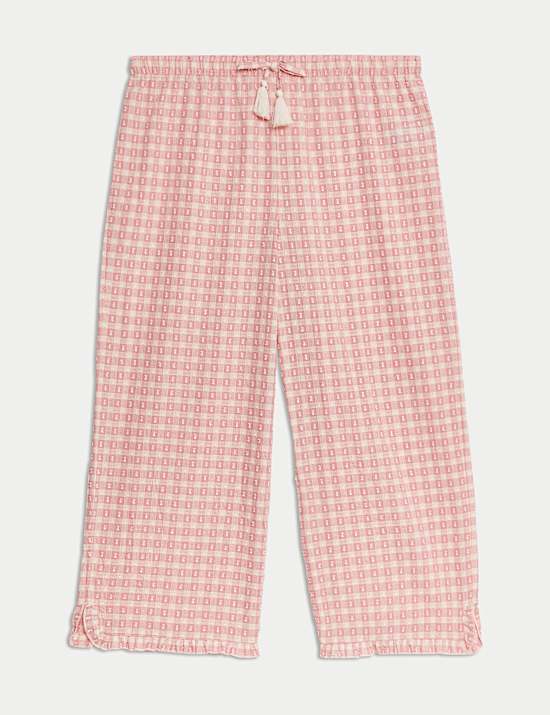 Pantalón de pijama pesquero en vichy 100% algodón