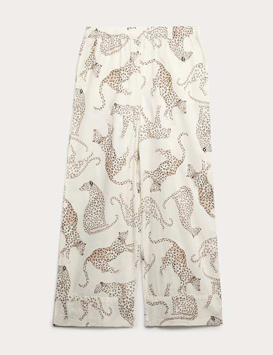 Bas de pyjama 100 % coton à imprimé animal