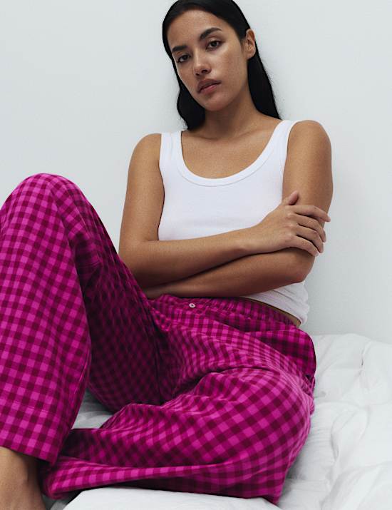 Pack de 2 partes de abajo de pijama 100% algodón estampadas