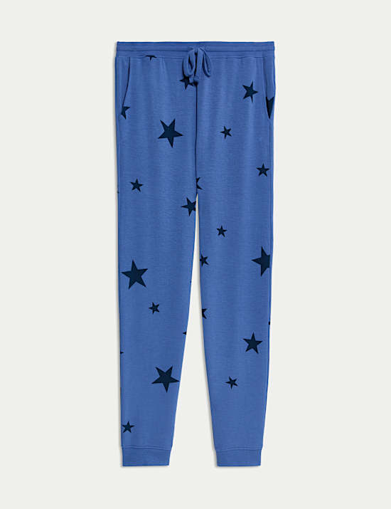 Star Print Cuffed Hem Pyjama Bottoms