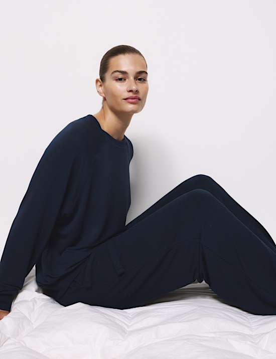 Pantalón de pijama de pernera ancha