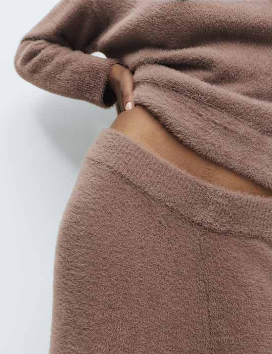 Feather Knit Wide Leg Pyjama Bottoms