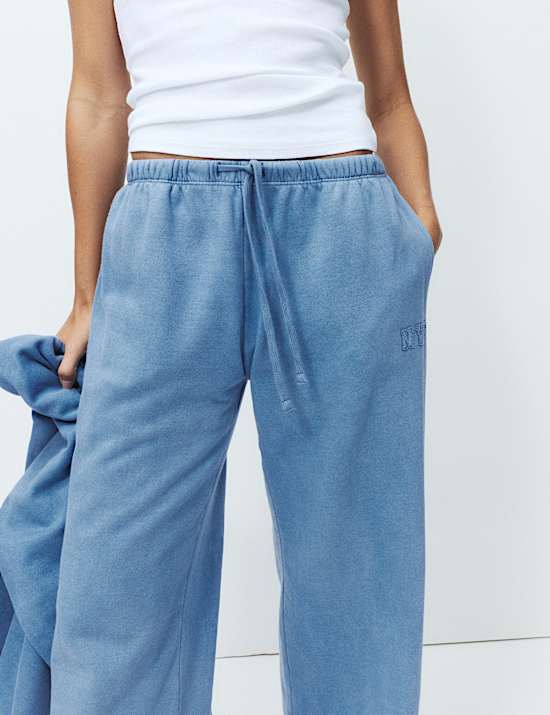 Pantalon de jogging d’intérieur coupe large en coton
