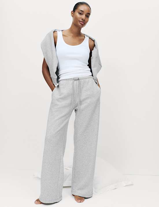 Cotton Rich Wide Leg Lounge Joggers