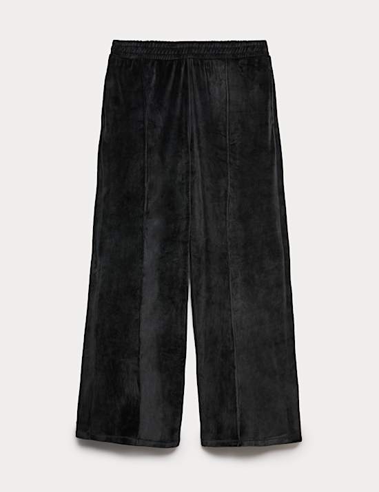 Velour Wide Leg Joggers