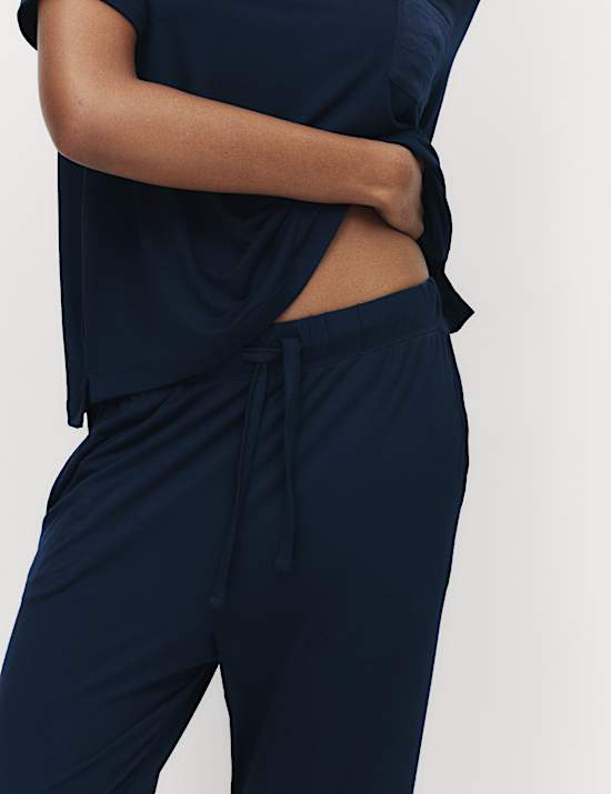 Viscose Satin Cuff Leg Pant