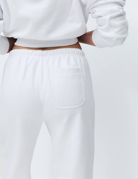 Pantalon de jogging d&rsquo;int&eacute;rieur coupe large en coton envers bross&eacute;