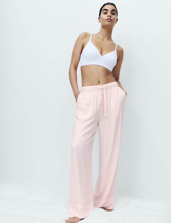 Lot de 2 bas de pyjama coupe large en serg&eacute;