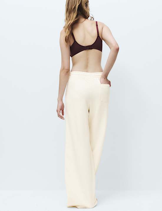 Cotton Rich Loopback Wide Leg Joggers