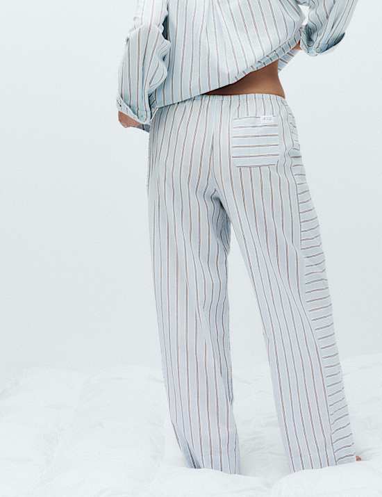 Pure Cotton Cambric Striped Pyjama Bottoms