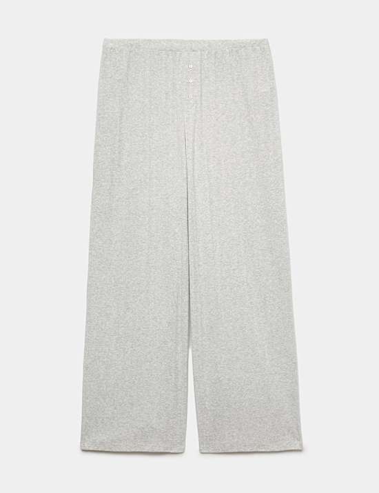 Pointelle Wide Leg Lounge Bottoms