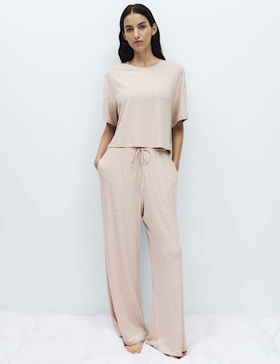Modal Rich Ribbed Pyjama Bottoms