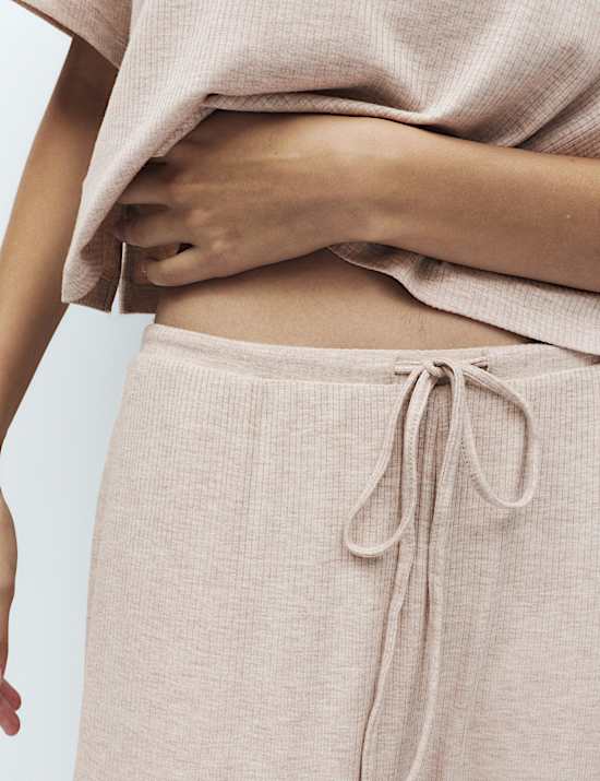 Modal Rich Ribbed Pyjama Bottoms
