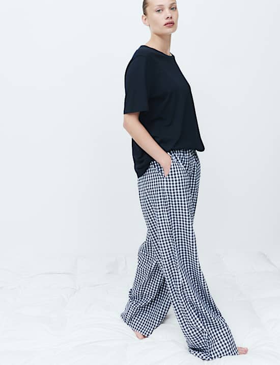 Lot de 2 bas de pyjama 100 % coton avec imprim&eacute;