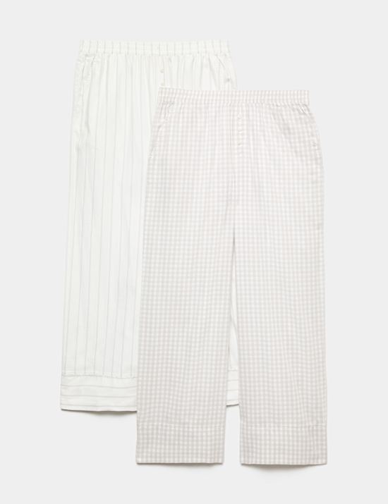 Lot de 2 bas de pyjama 100 % coton avec imprim&eacute;