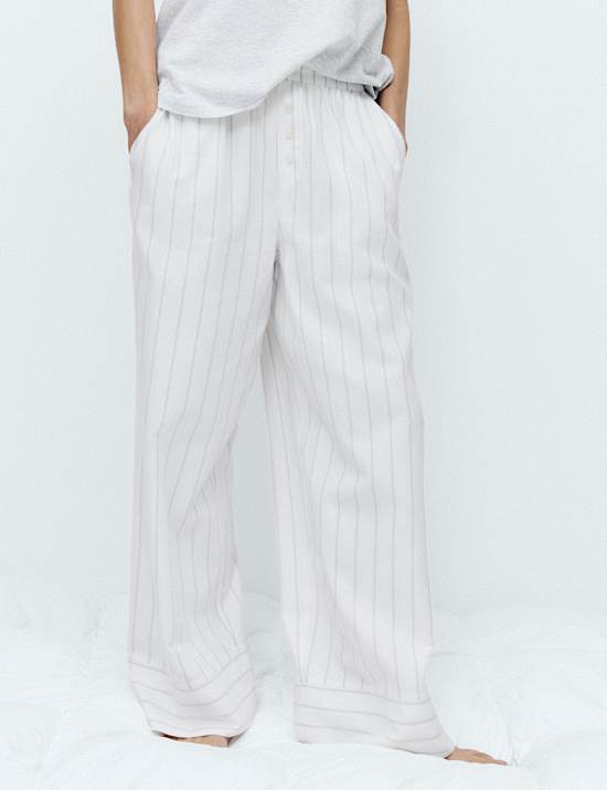 Lot de 2 bas de pyjama 100 % coton avec imprim&eacute;