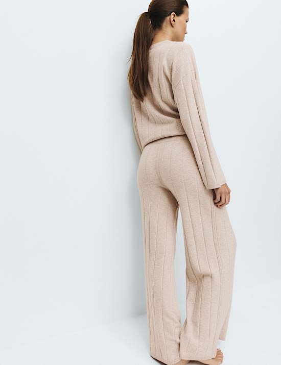 Knitted Wide Leg Pyjama Bottoms