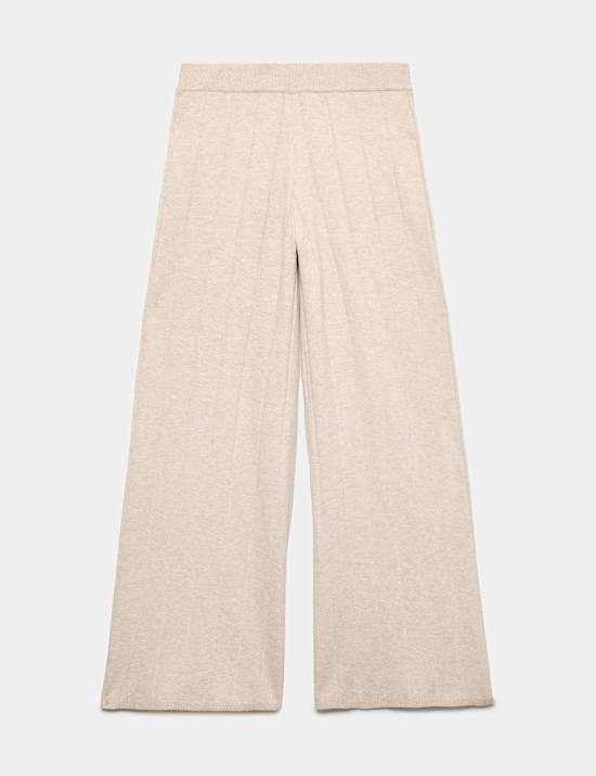 Knitted Wide Leg Pyjama Bottoms