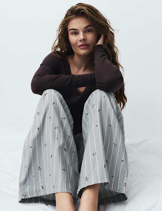 Cotton Rich Floral Pyjama Bottoms