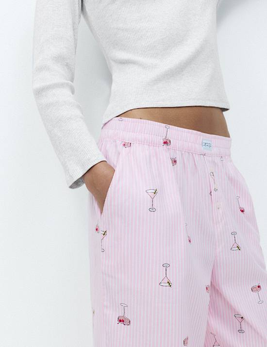 Pure Cotton Printed Pyjama Bottoms