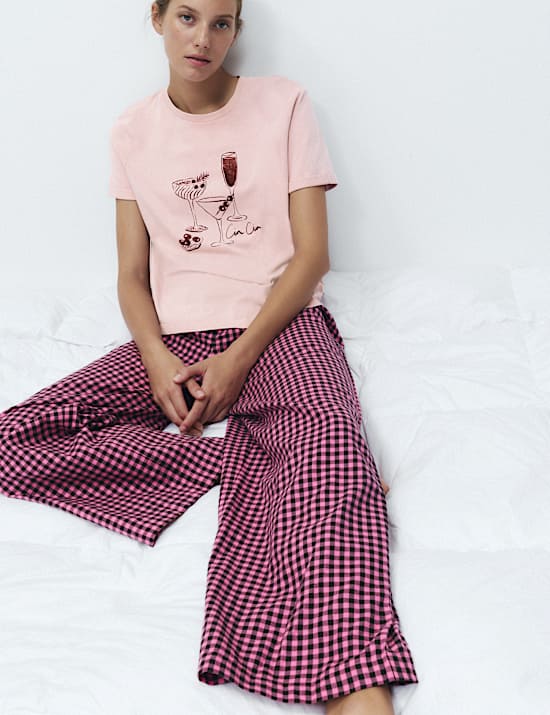 Pure Cotton Printed Pyjama Bottoms