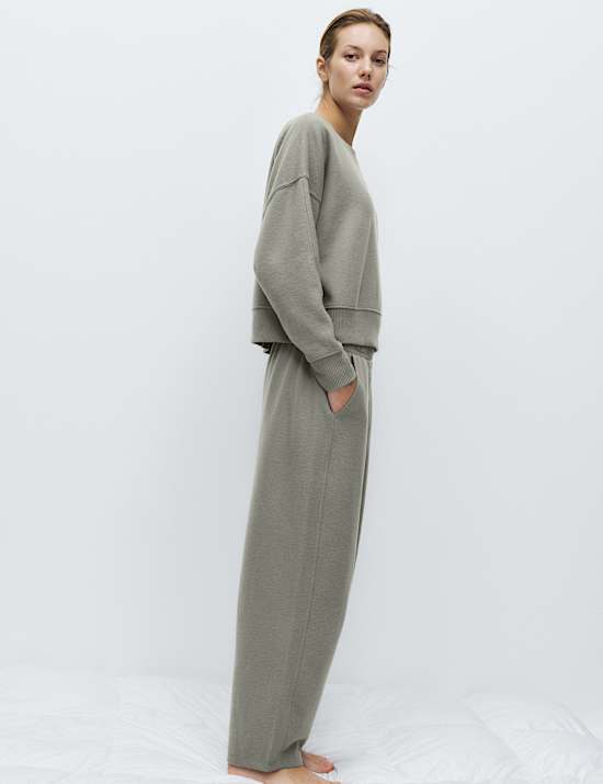 Cotton Blend Brushed Lounge Joggers