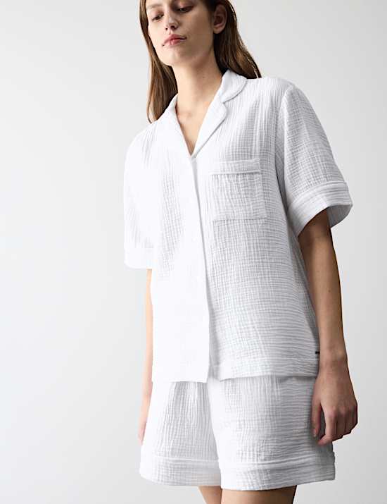 Pure Cotton Muslin Revere Shortie Set