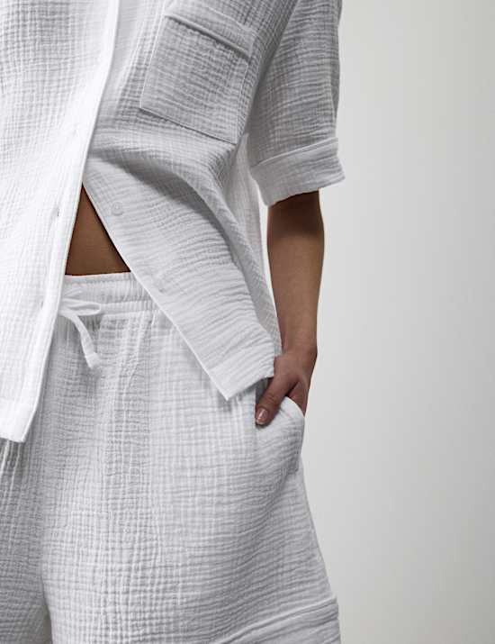 Pure Cotton Muslin Revere Shortie Set