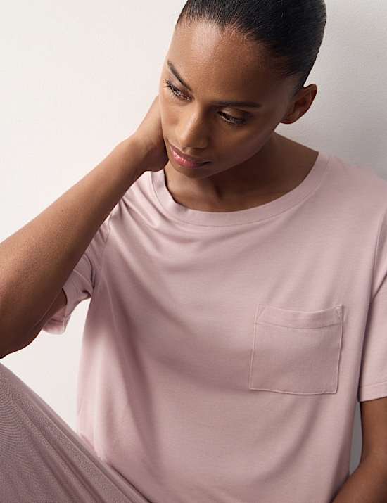 Modal Rich Short Sleeve Pyjama Top