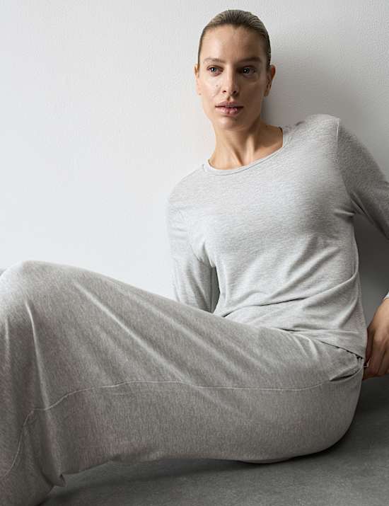 Modal Rich Wide Leg Pyjama Bottoms