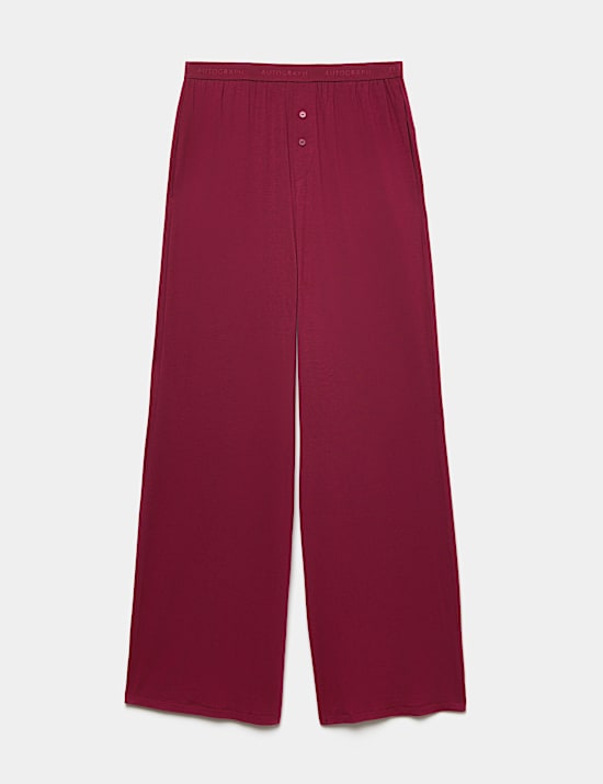 Modal Rich Wide Leg Pyjama Bottoms