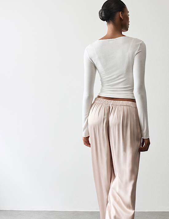 Premium Satin Wide Leg Pyjama Bottoms