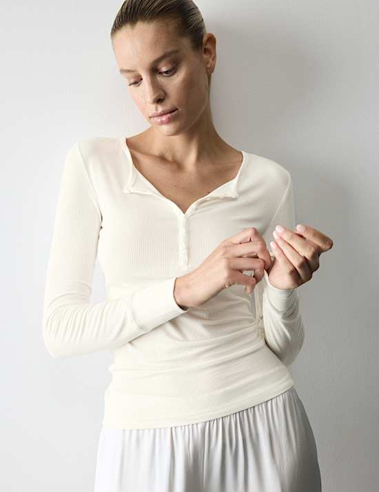 Modal Henley Pyjama Top
