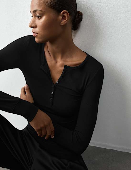 Modal Henley Pyjama Top